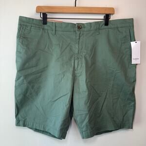 Goodfellow Men's The Every Wear 9" Flat Front Cotton Shorts Teal Green Size 40